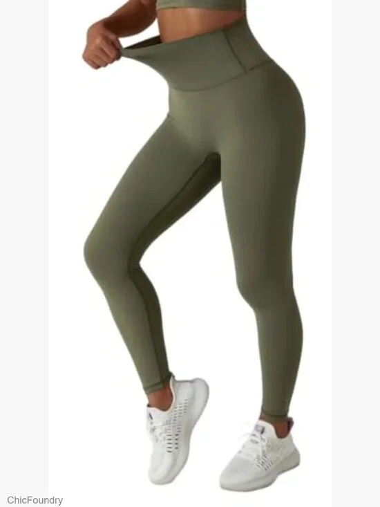 Long Sleeve Zipper Jacket with High Waist Leggings Workout Set - Picture 4 of 7